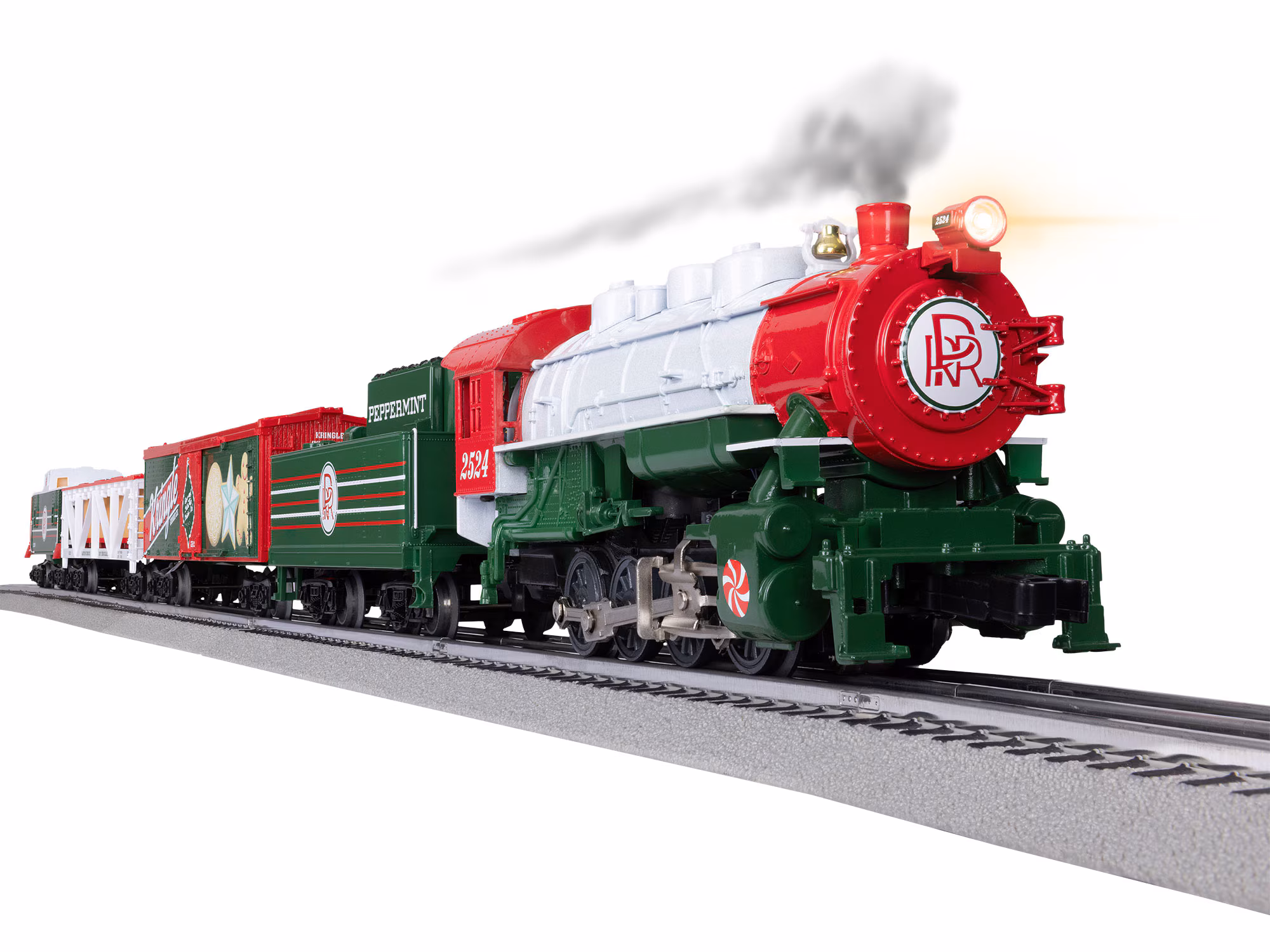 O RTR Peppermint Railroad 0-8-0 Christmas Freight LionChief Lionel #2523120