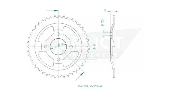 Couronne Esjot 43 dentsRef : ESJO00126A / 12113054