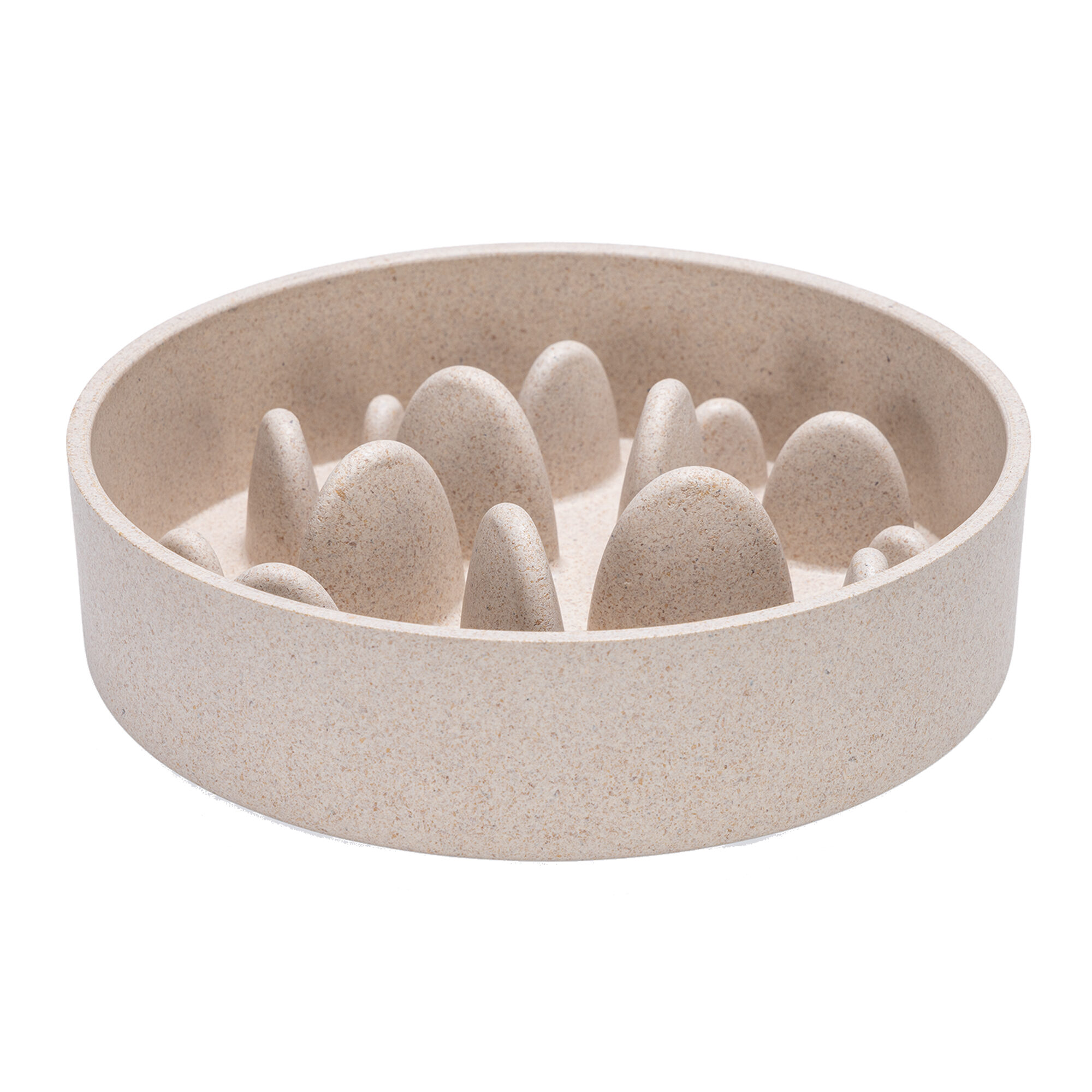 Designed by Lotte Bamboo Slowfeeder Pom - Dog - Beige - 800 ml