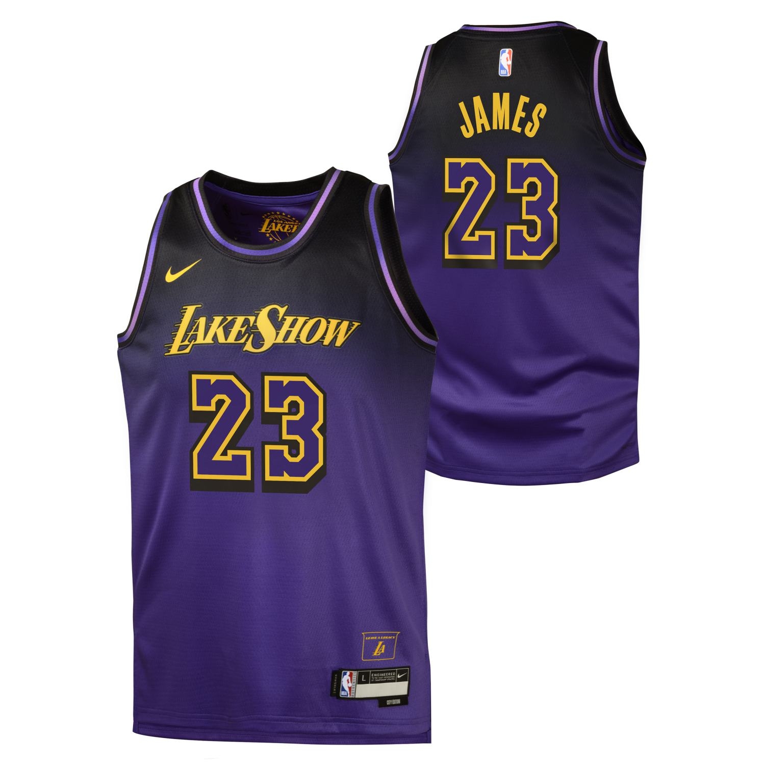 LeBron James #23 Los Angeles Lakers 2024-25 City Edition Nike Swingman NBA Jersey (YOUTH)