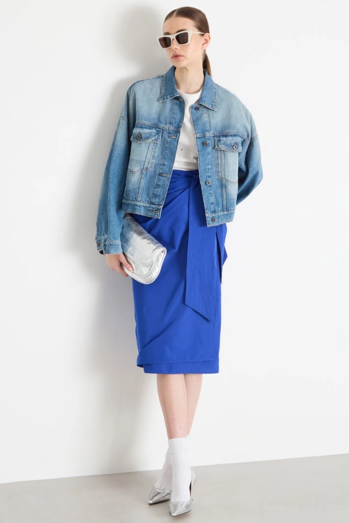 Taffeta wrap skirt - BLUETTE