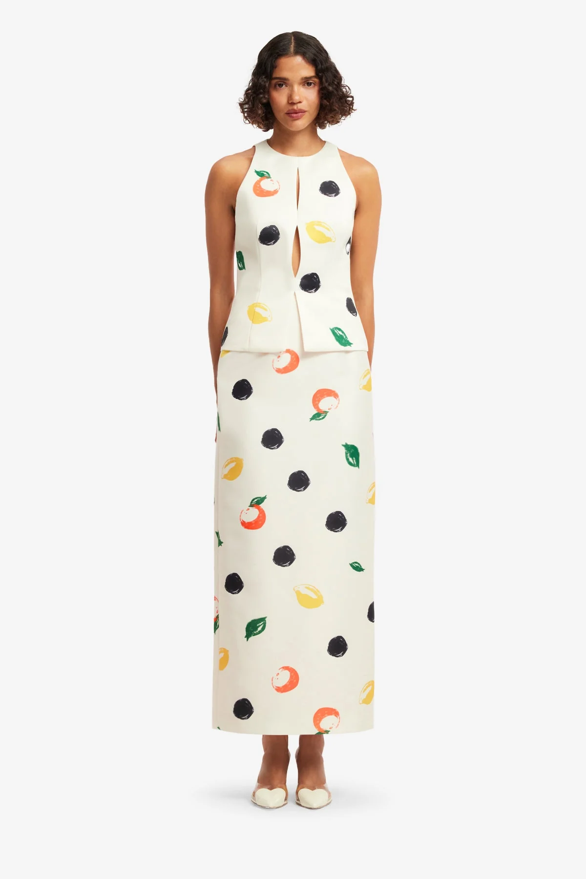Quinn Maxi Skirt - Citrus Spots