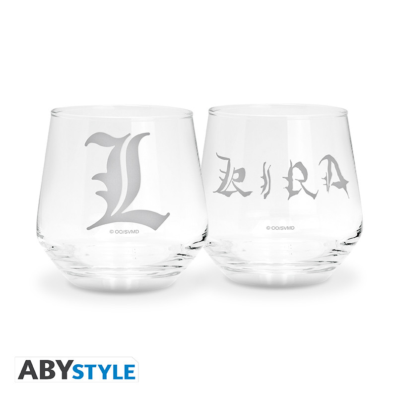 DEATH NOTE  2 Glass Set Kira & L