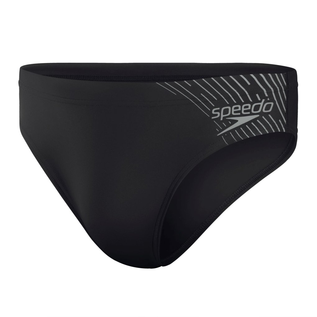 Speedo Medley Logo 7cm Swim Briefs Men - black/usa charcoal