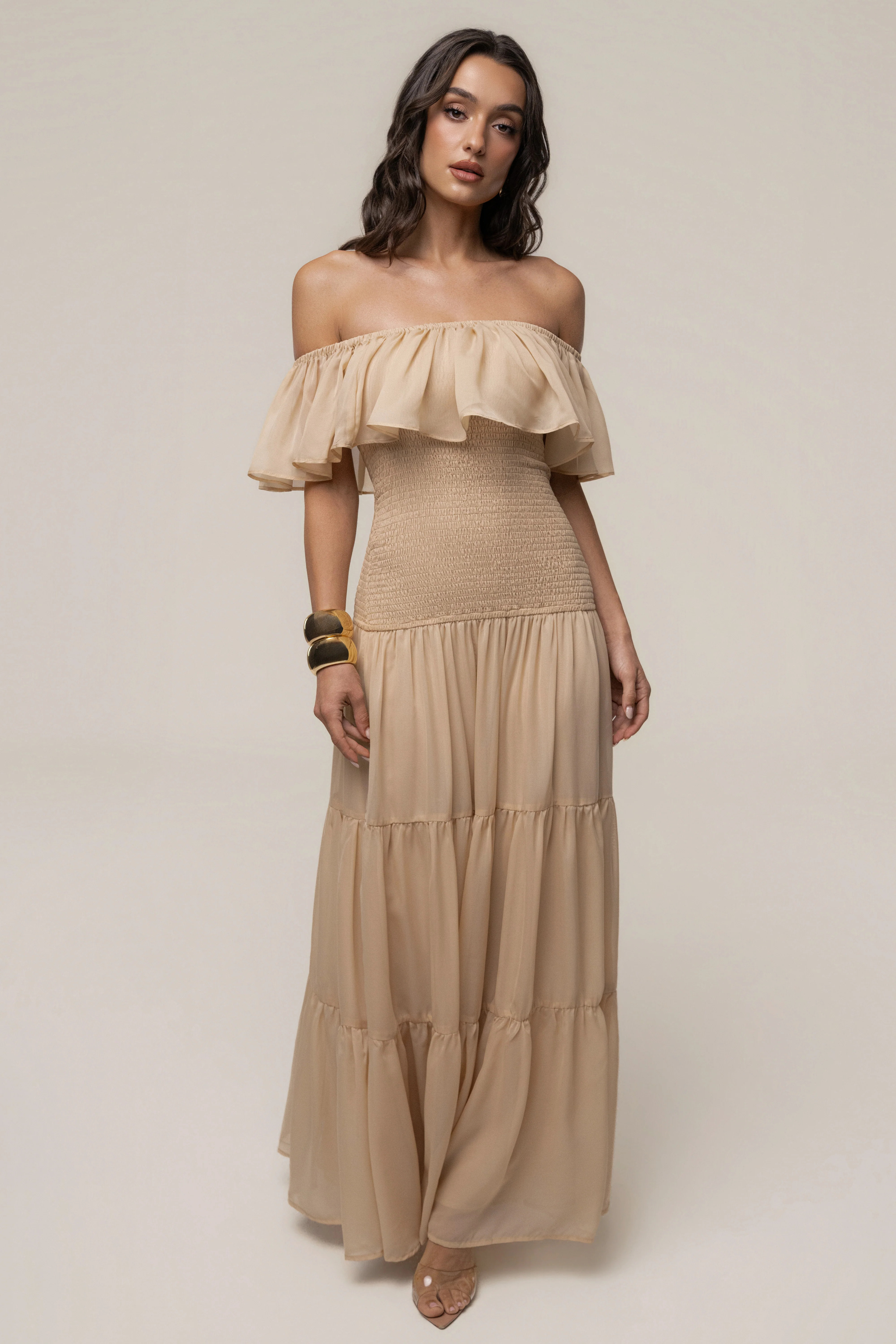 Sand Seaside Drift Maxi Dress