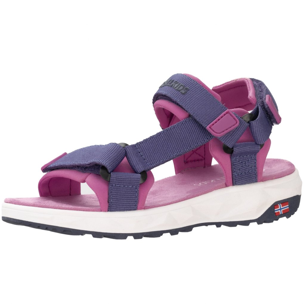 Trollkids Lysefjord Sandal Kids - Violet Blue/Navy/Mallow Pink