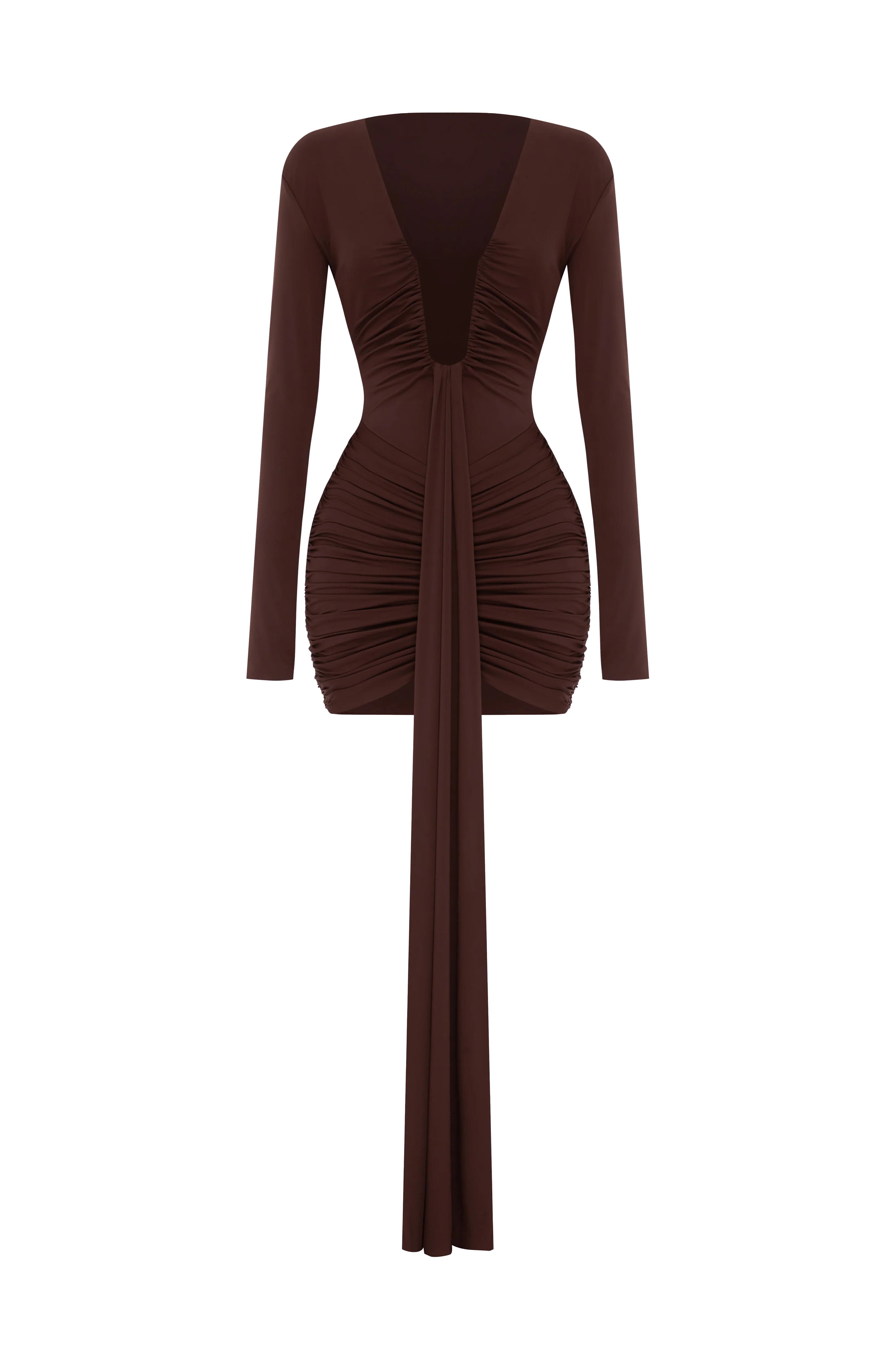 Tara Mini Dress - Plum Brown