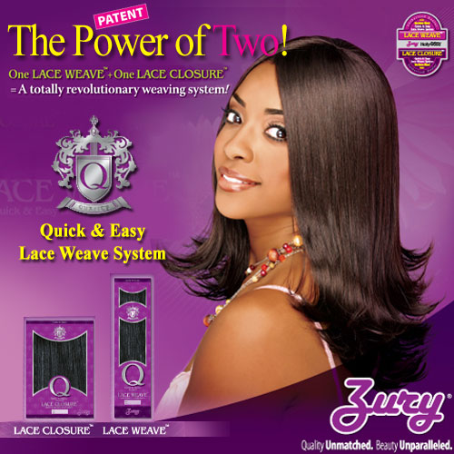 Royal Human Hair Blend Weave Zury Q Lace Closure 12-14