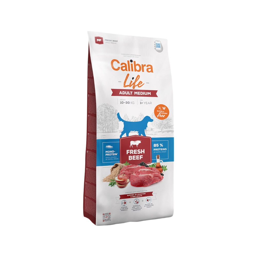 Calibra Dog Life Adult Medium Breed - Beef - 12 kg