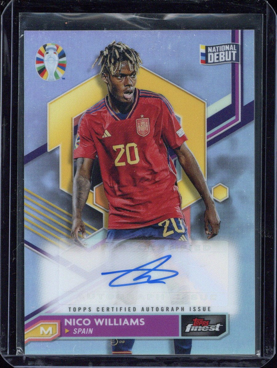 2024 Topps Finest Nico Williams Autograph National Debut