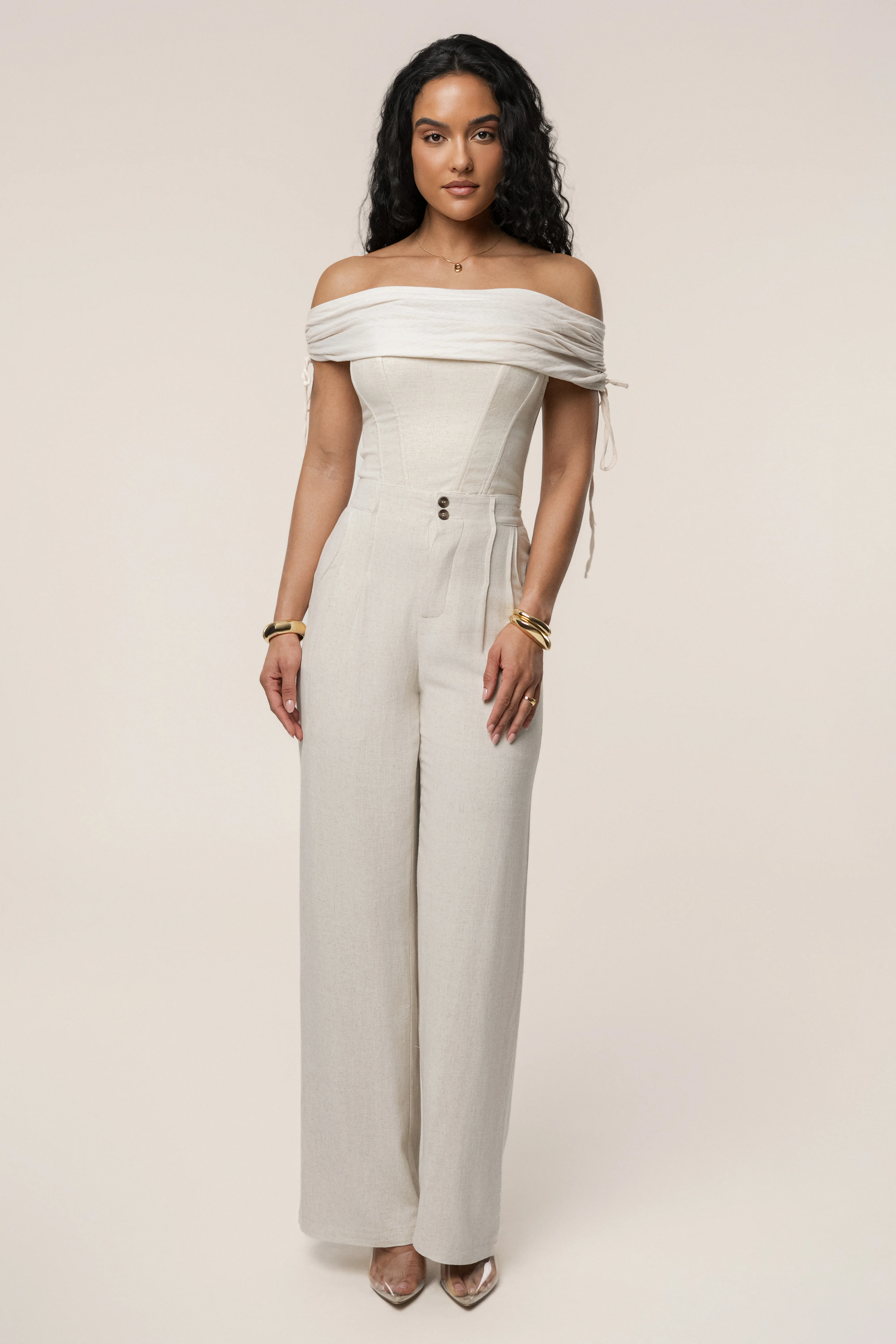 Natural New Obsession Draped Top