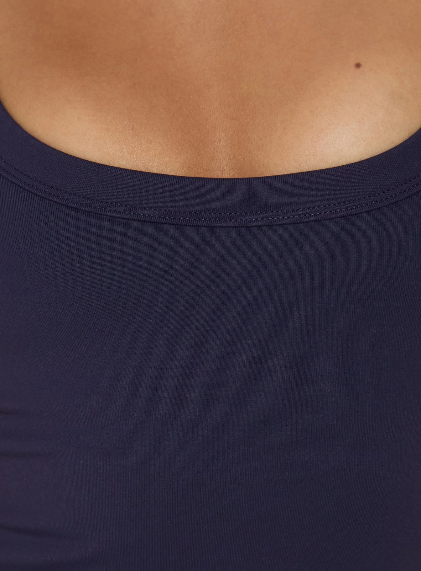Kasper Cinched Longline Tank Top Navy
