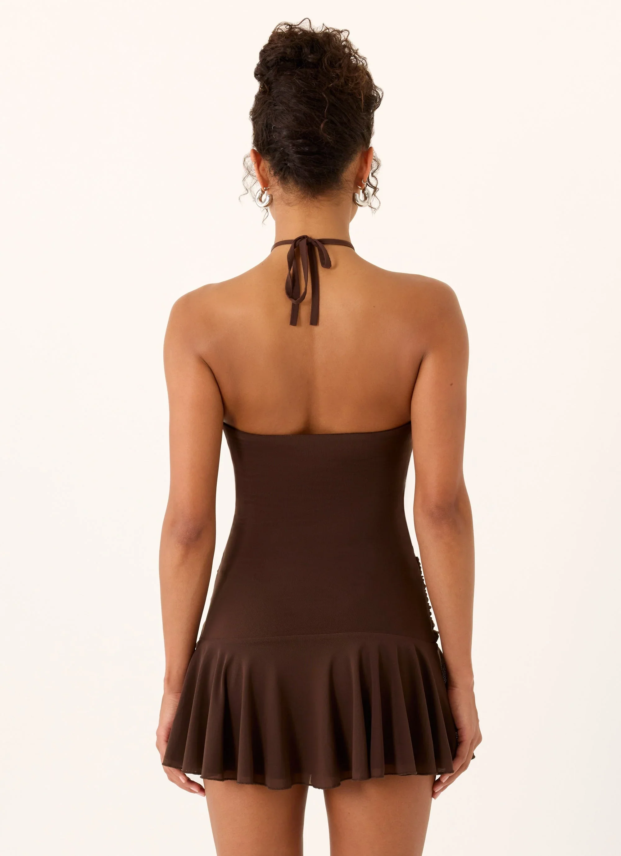 Elektra Mini Dress - Chocolate