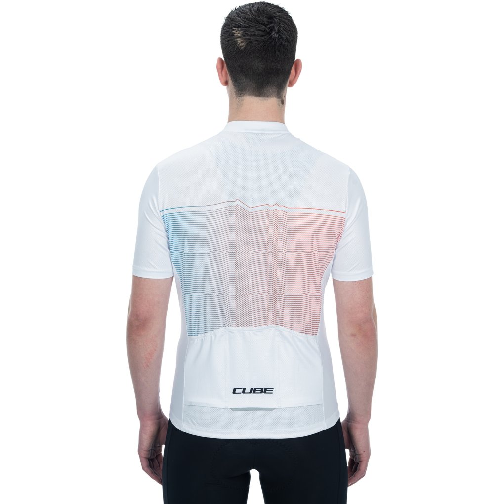 CUBE TEAMLINE CMPT Short Sleeve Jersey Men - white