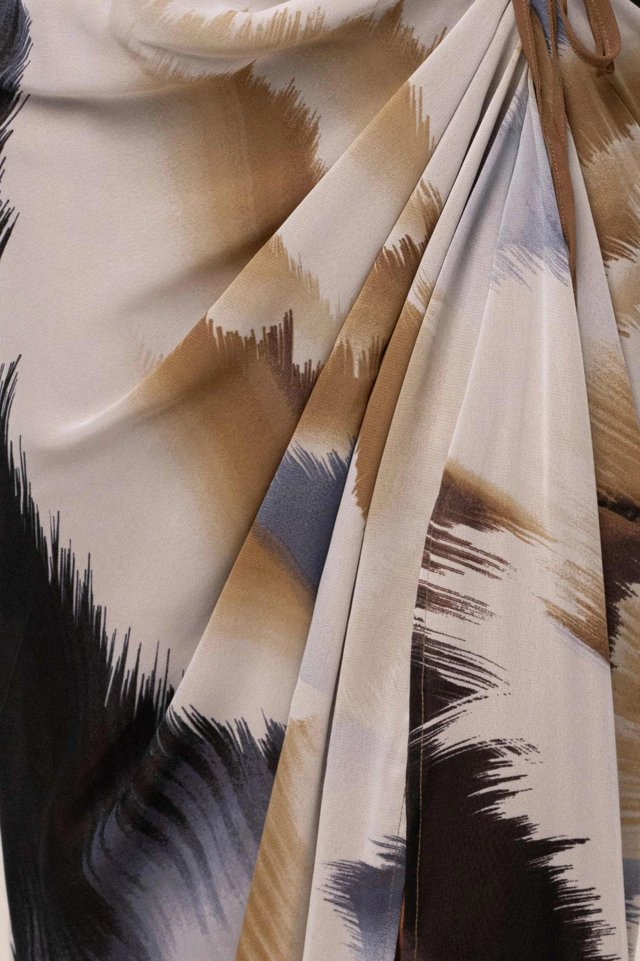 Brown Abstract Noelia Printed Skirt