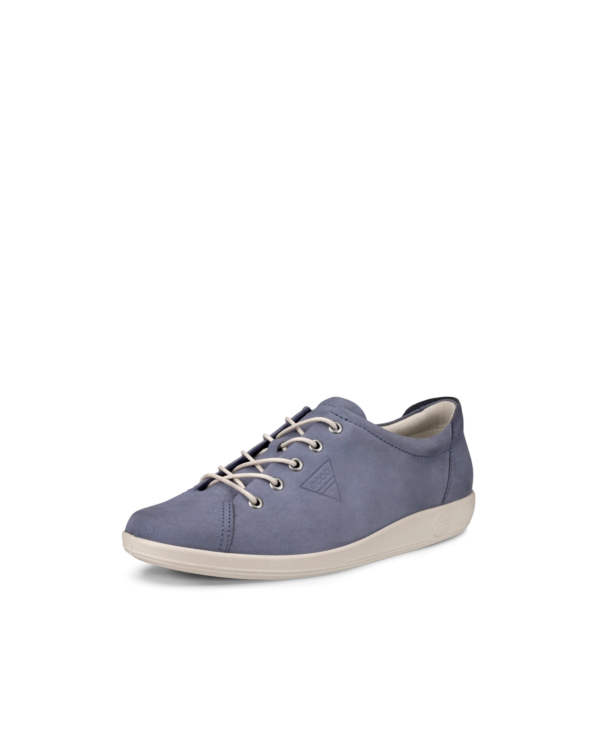 ECCO SOFT 2.0 Damen Sneaker aus Nubukleder Blau