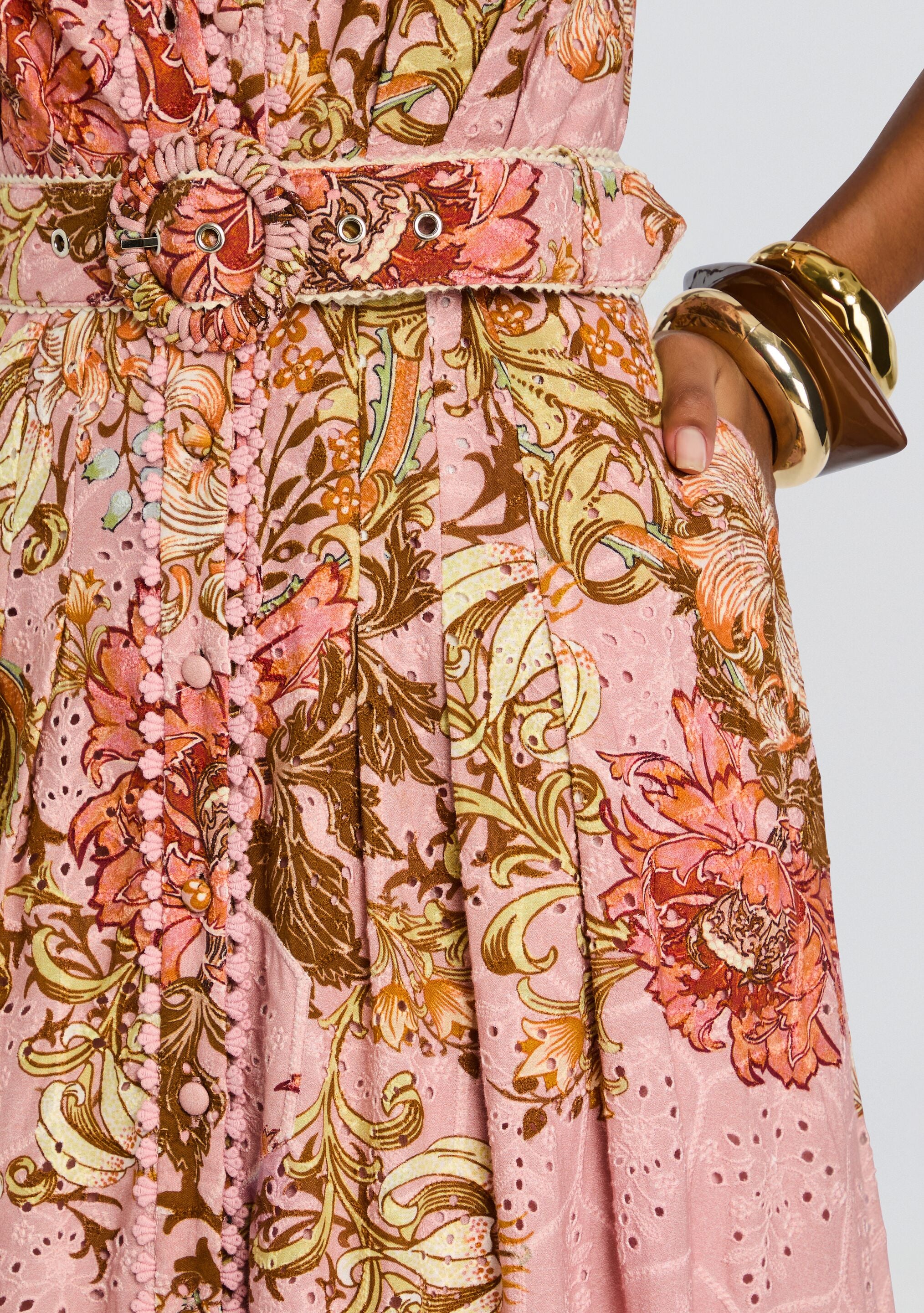 Long Shirt Dress With Buckle Belt