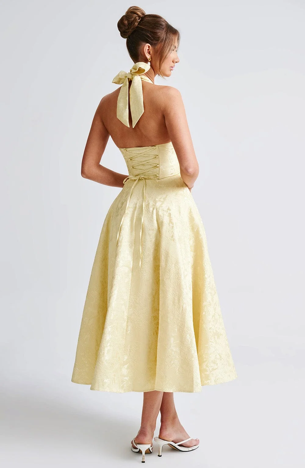Effie Midi Dress - Lemon