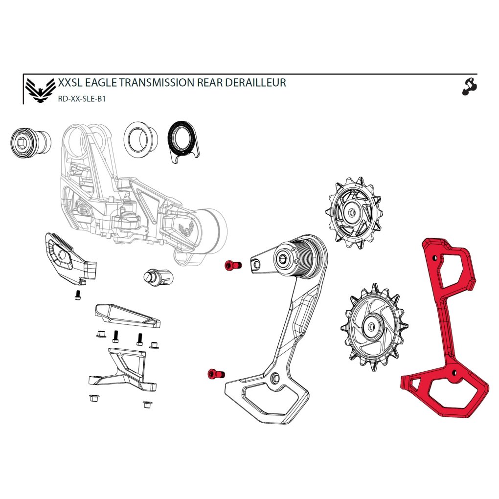 SRAM Inner Cage for XX / XX SL / X0 Eagle Rear Derailleur - AXS | T-Type | B1 - 11.7518.104.013