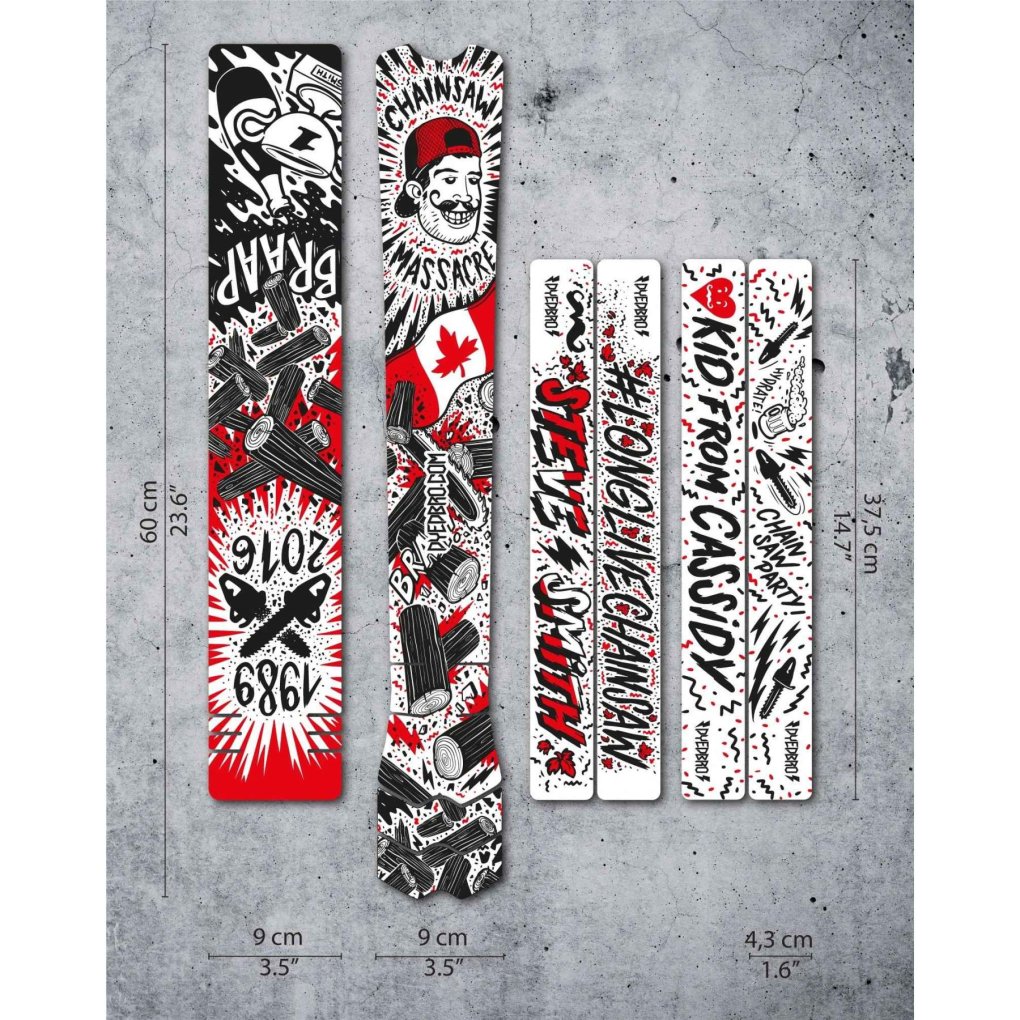 DYEDBRO Frame Protection Kit Chainsaw - black/red
