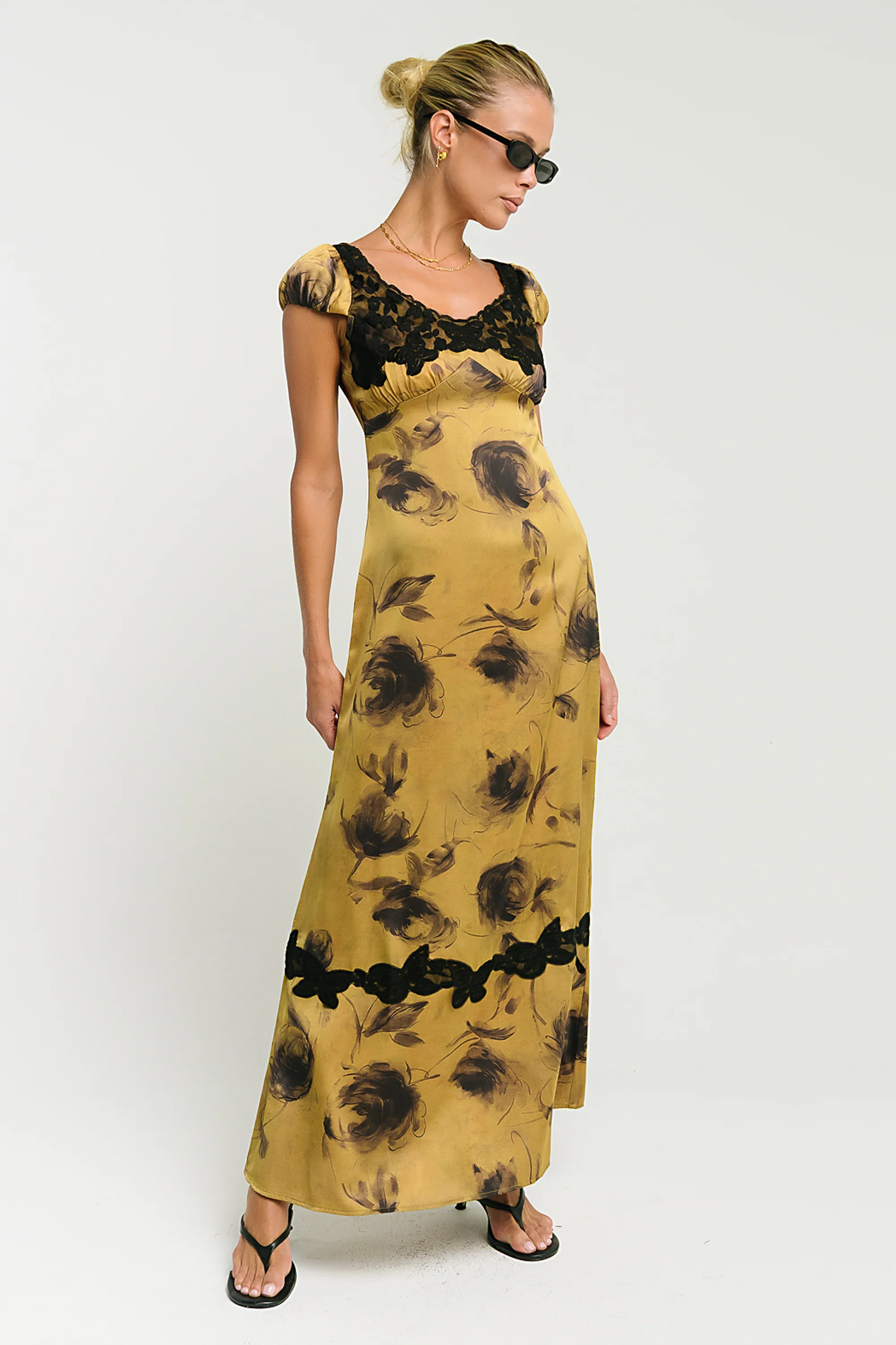 Marianna Maxi Dress in Chartreuse