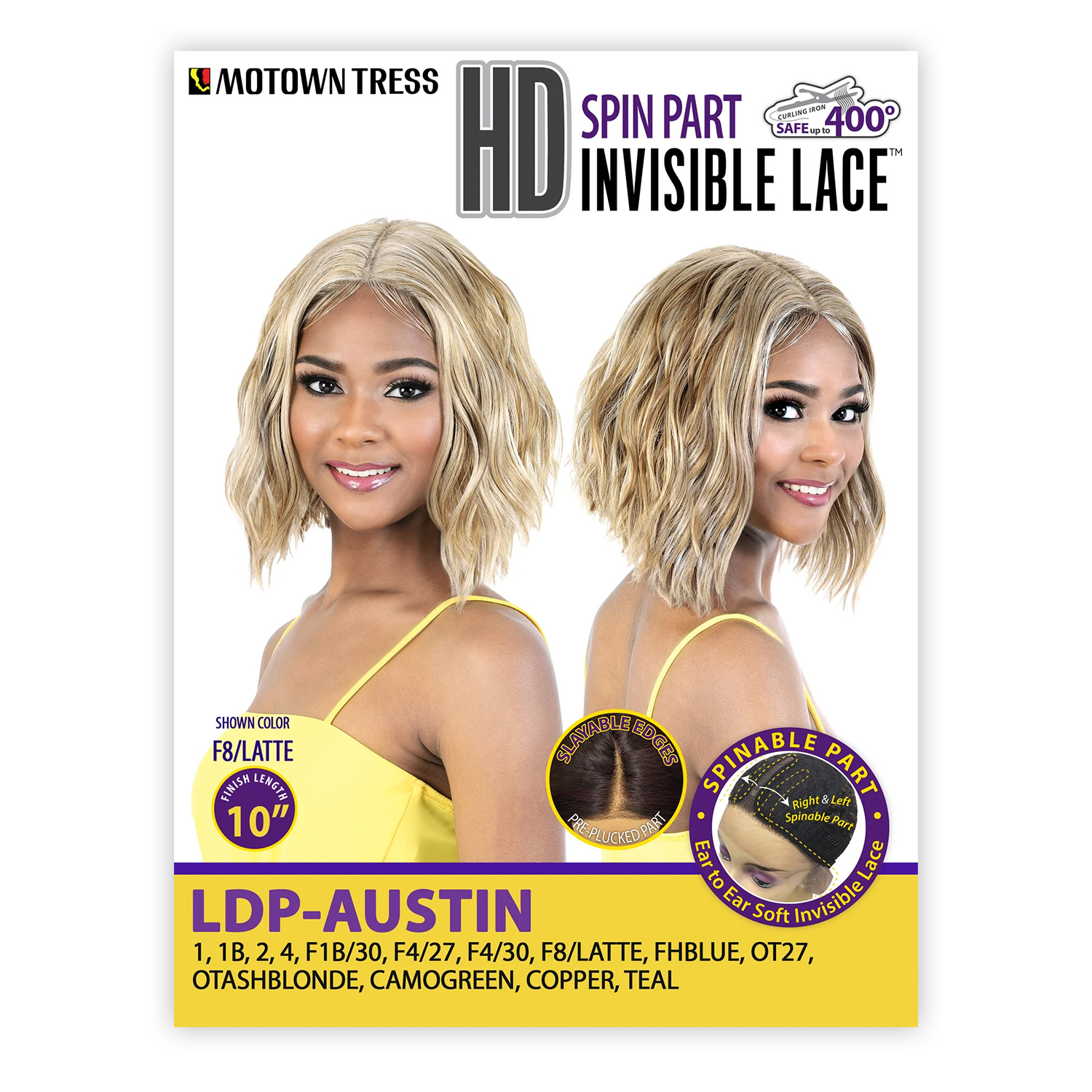 Motown Tress HD Lace Front Wig Invisible Lace Spin Part LDP-Austin