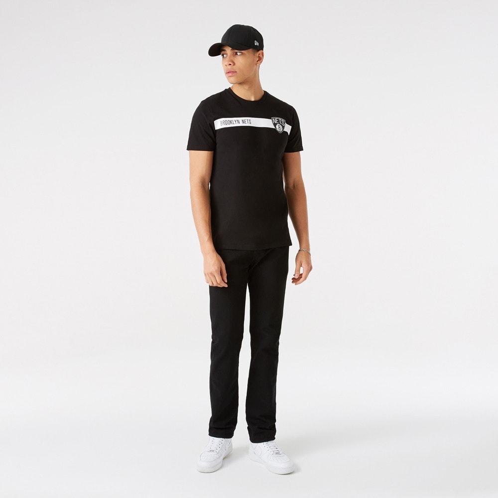 Brooklyn Nets New Era Stripe NBA T-Shirt