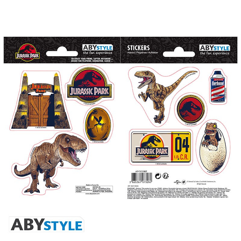 JURASSIC PARK Mini Stickers Dinosaurs (16 x11 cm)