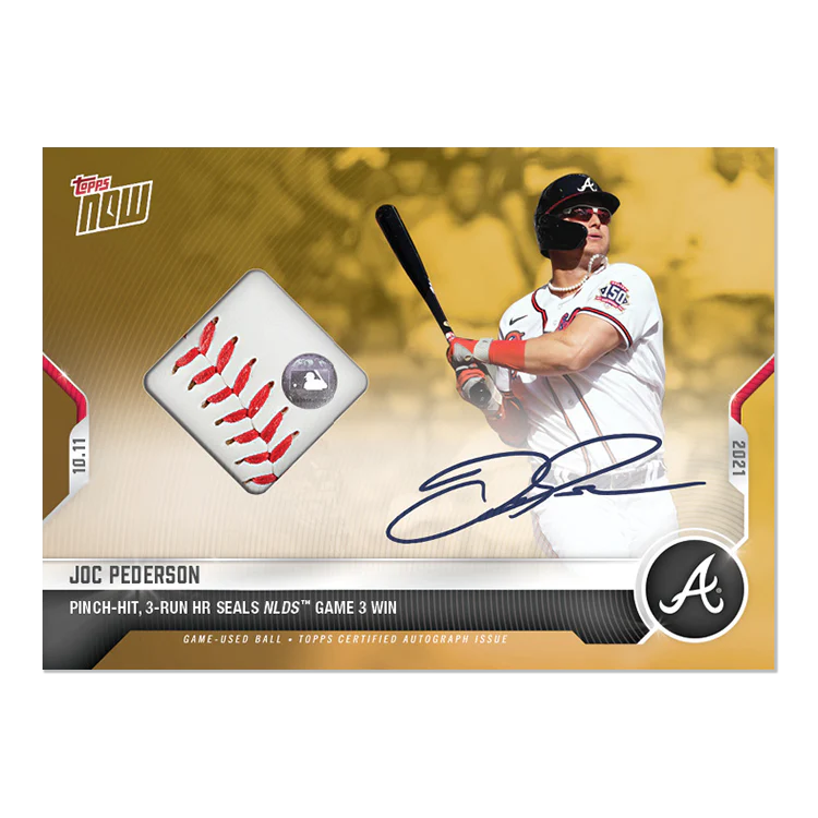On-Card Auto-Relic # to 1 - Joc Pederson - 2021 MLB TOPPS NOW® Card 953F