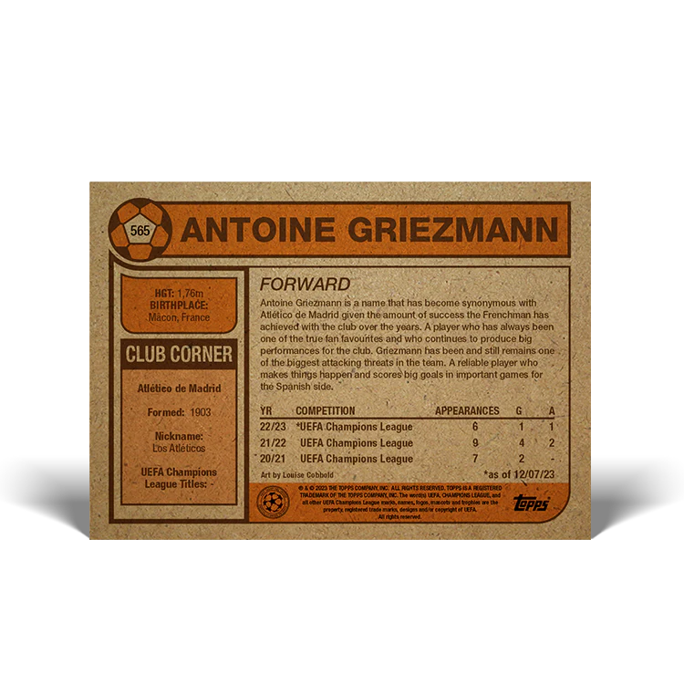 Topps UK - UCC Living Set Card #565 - Antoine Griezmann