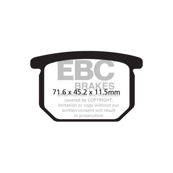 EBC Organic Front Brake PadsRef: FA065 / FA65