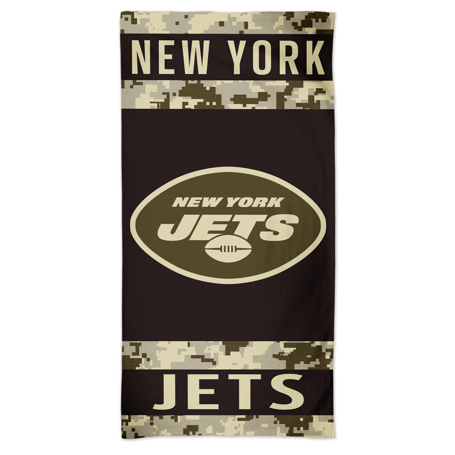 New York Jets Camo Spectra NFL Beach Towel