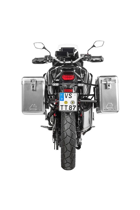 Touratech ZEGA Mundo 31/38 suitcase - Black support included - AluminumRef: Trt01803A / 01-403-6180-0