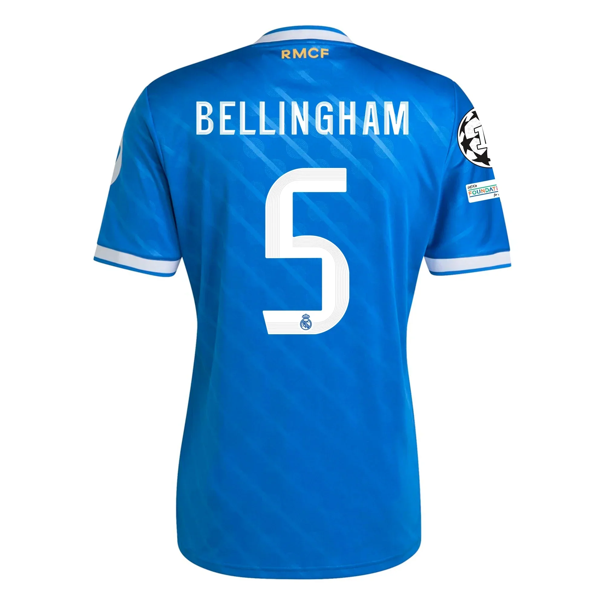 Jude Bellingham Men's Real Madrid Third Jersey 25/26 w/ Champions League Patches (Blue/White)