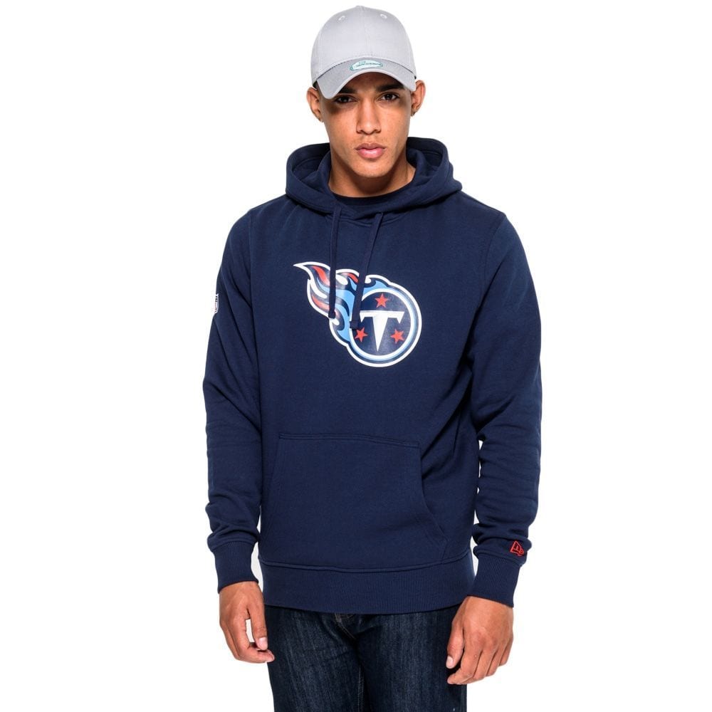 Tennessee Titans Logo Hooded New Era NFL Sweatshirt Navy
