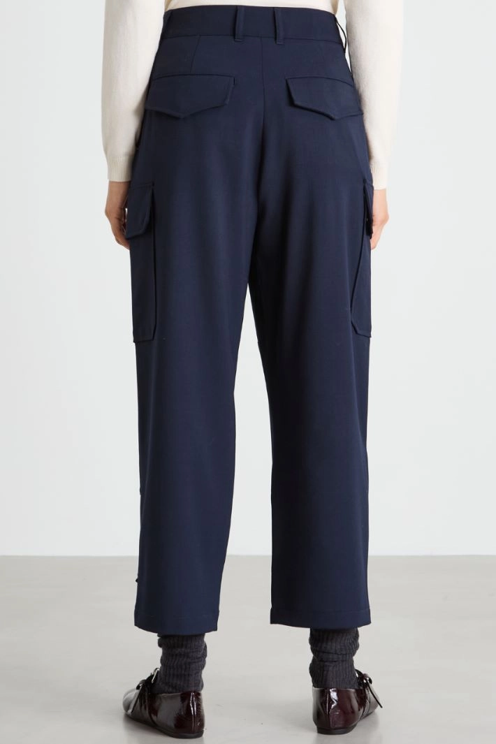 Baggy cargo-style trousers - BLUE