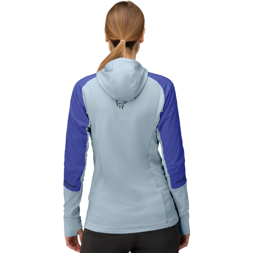 Norrona senja Alpha90 Zip Hood Jacket Women - Royal Blue