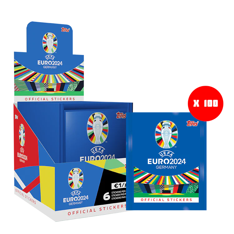 Official Euro 2024 Sticker Collection - Full Box (100 packets)