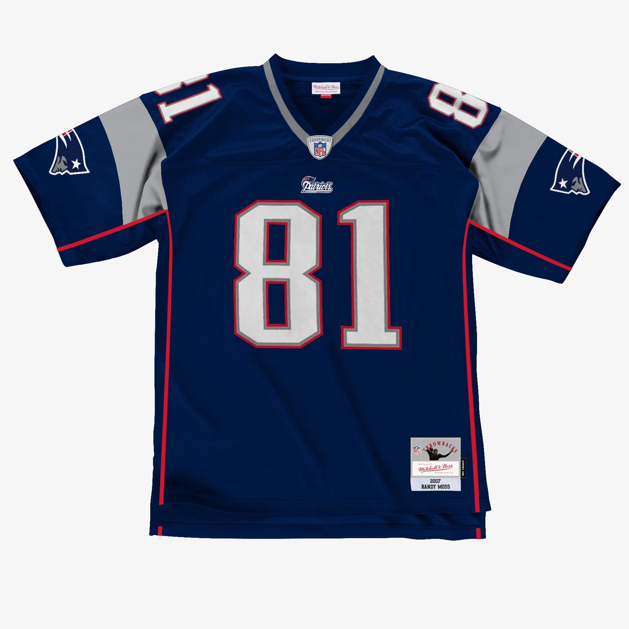 Randy Moss #81 New England Patriots 2007 Legacy Throwback NFL Jersey Navy