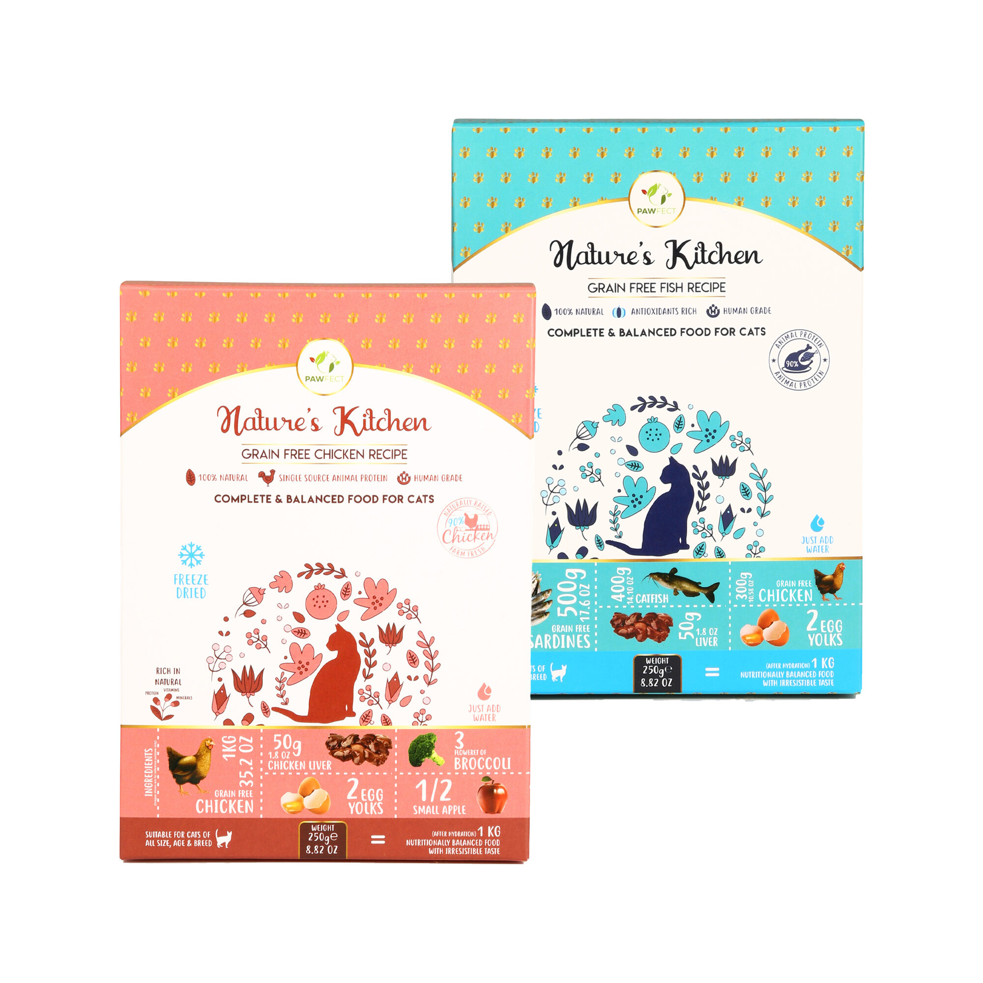 PawFect Freeze Dried Foods Cat Food - Chicken - 250 g