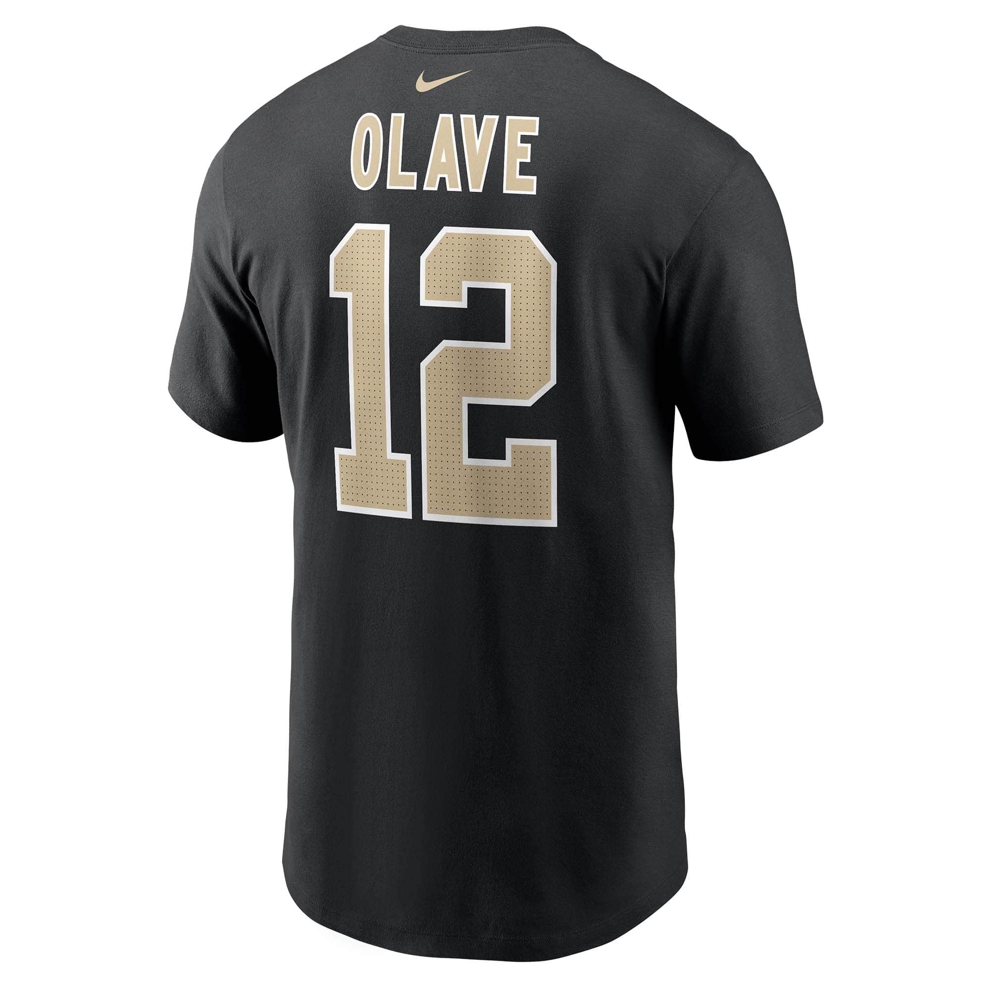 Chris Olave #12 New Orleans Saints Nike Player NFL T-Shirt Black