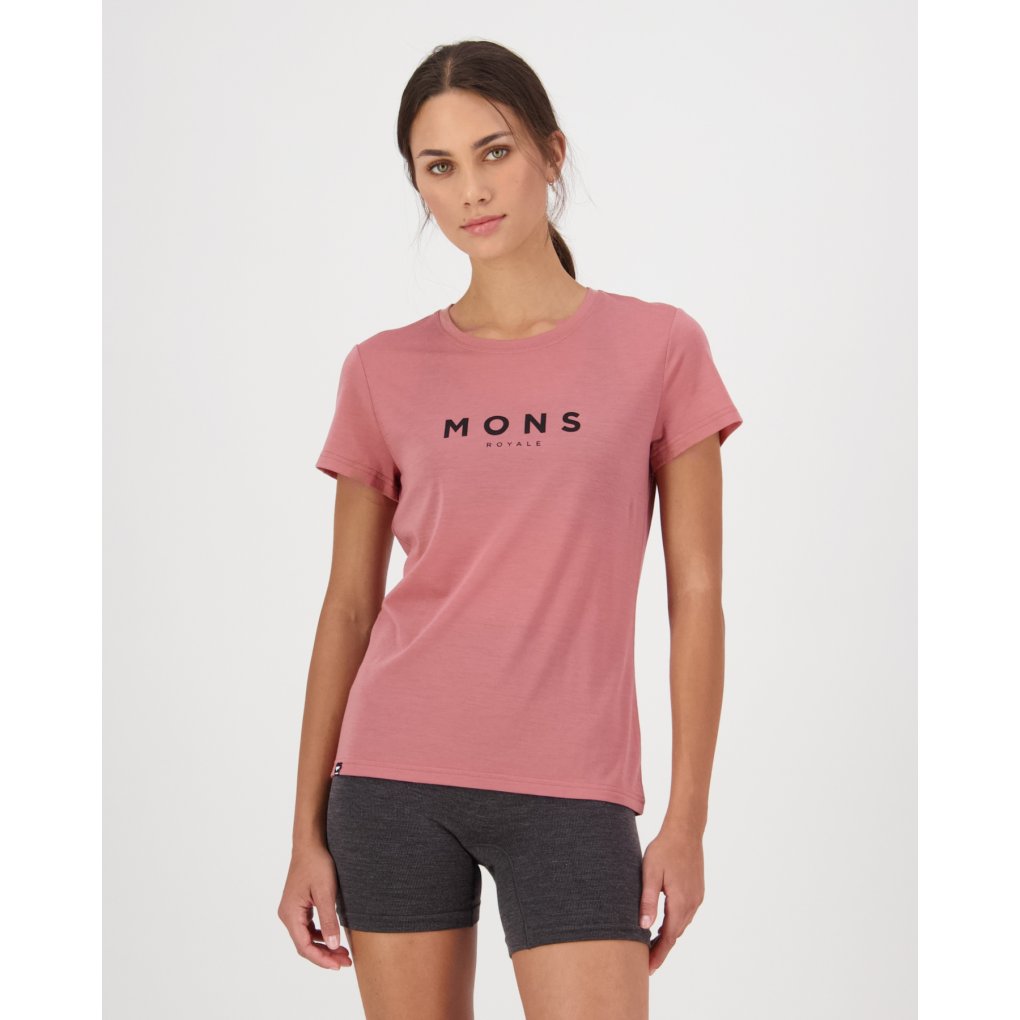 Mons Royale Icon Merino Classic T-Shirt Women - canyon rose