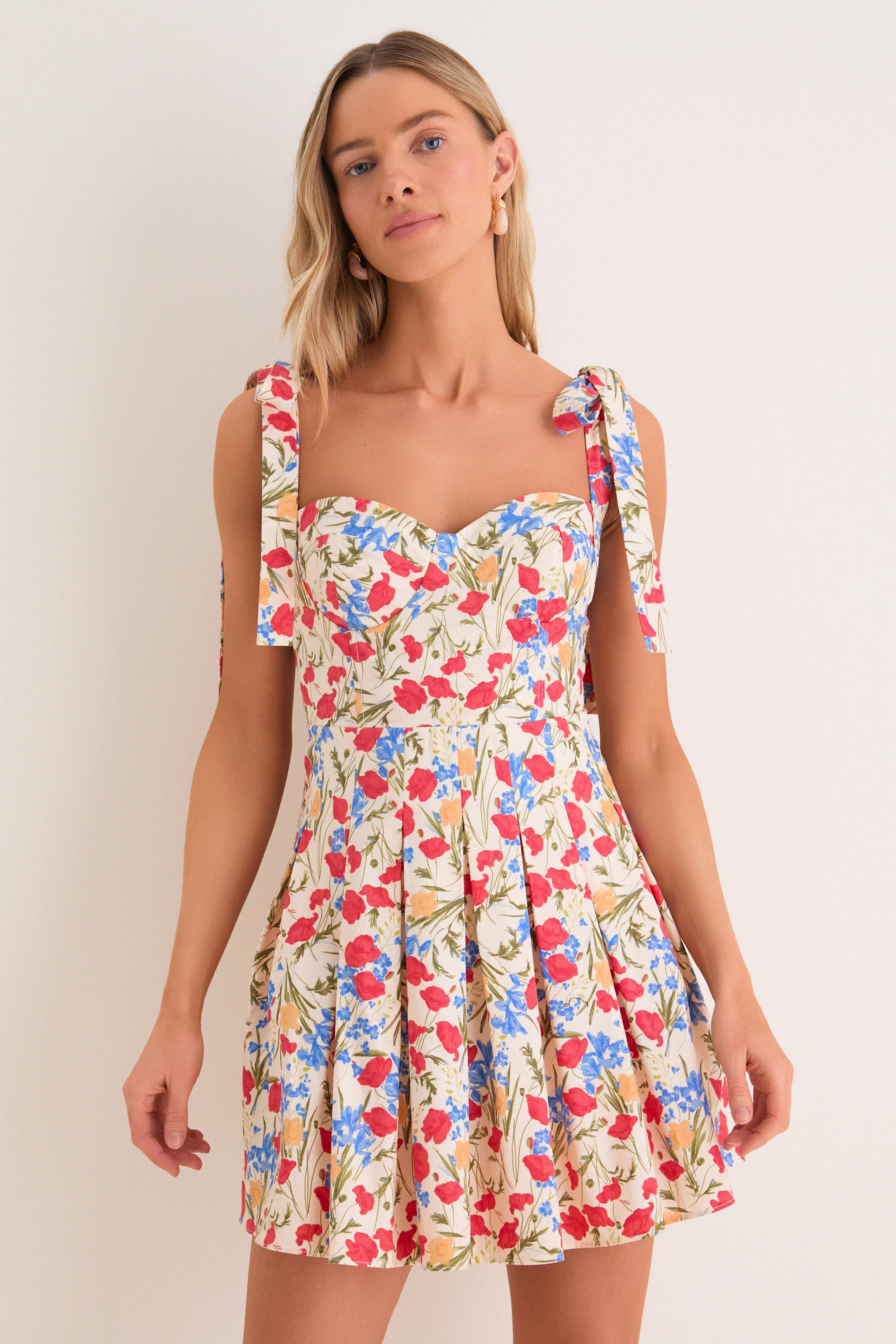 Poppy Fields Floral Jenna Mini Dress