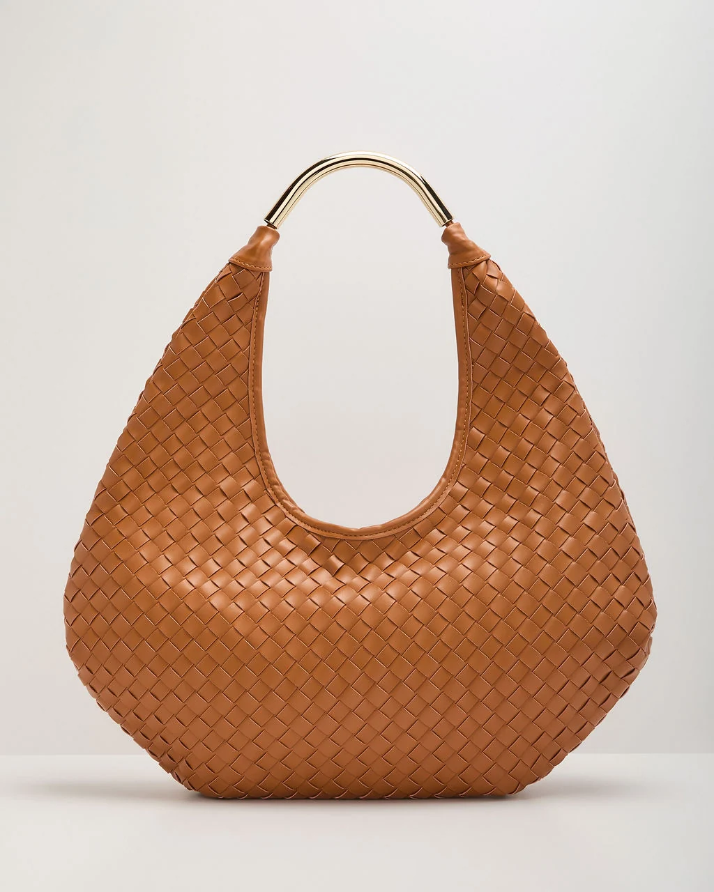 Corey Woven Vegan Leather Shoulder Bag