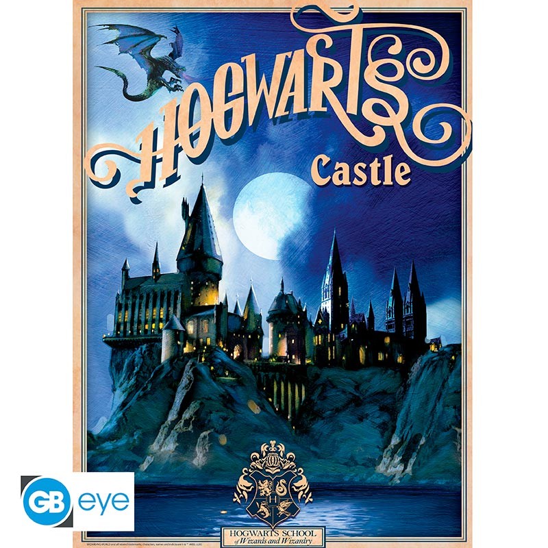 HARRY POTTER Set 2 Chibi Posters Retro Hogwarts & Diagon Alley
