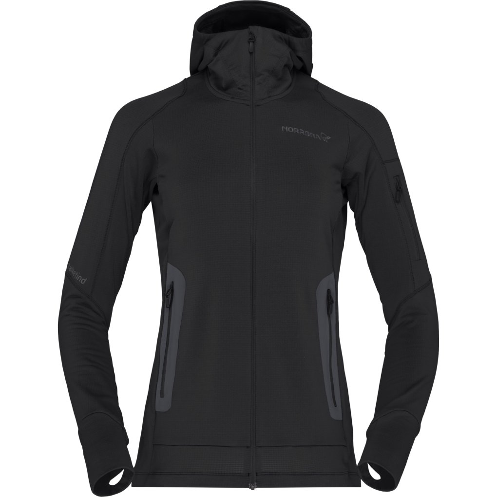 Norrona falketind Power Grid Hood Jacket Women - Caviar