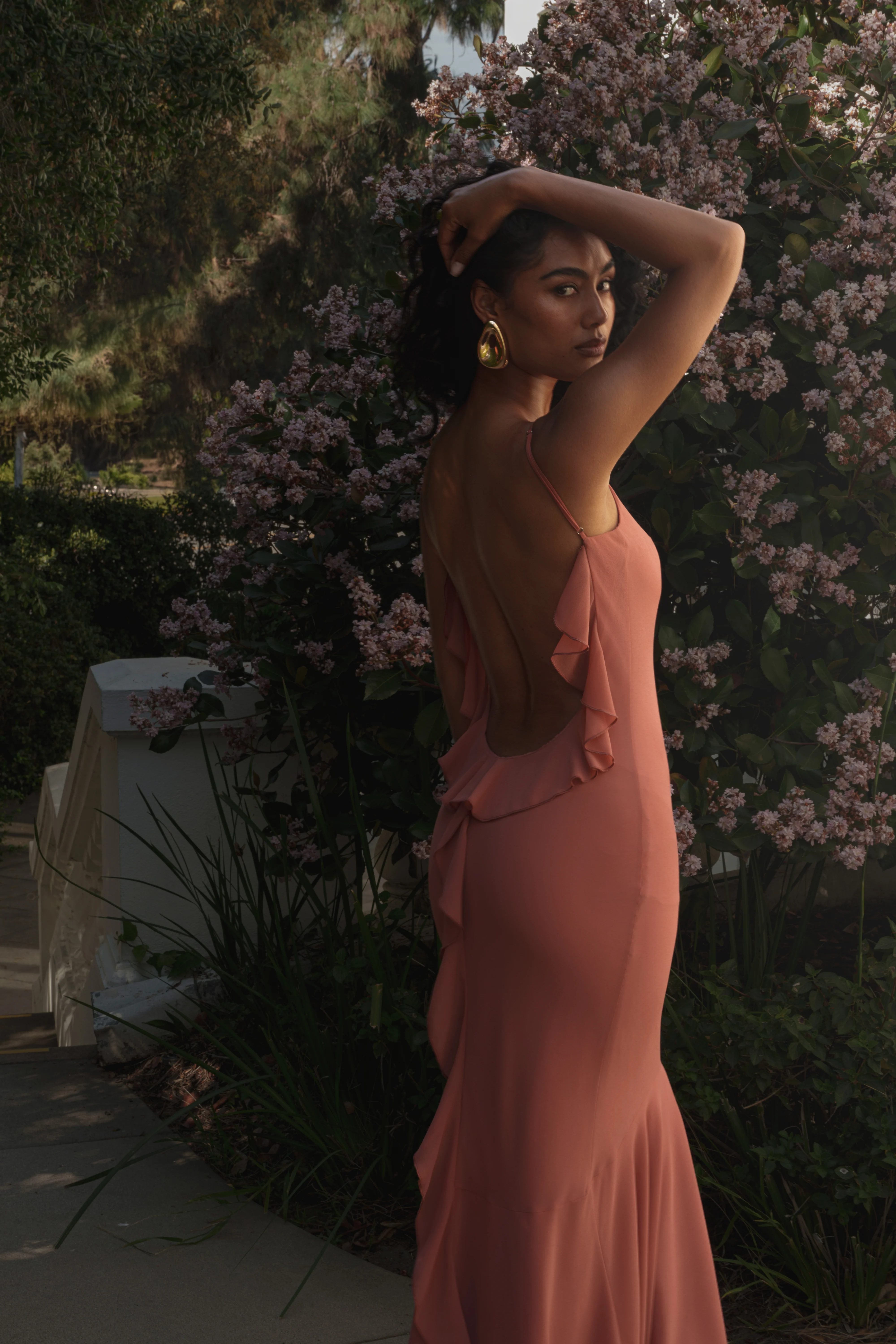 Peach  Midnight Romance Maxi Dress