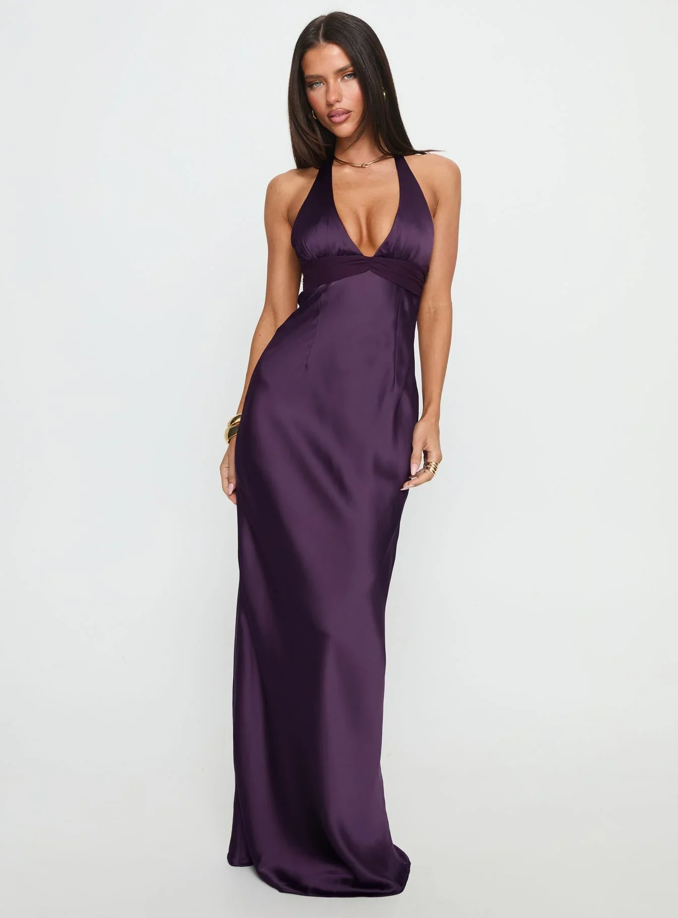 Odyssa Halter Maxi Dress Purple