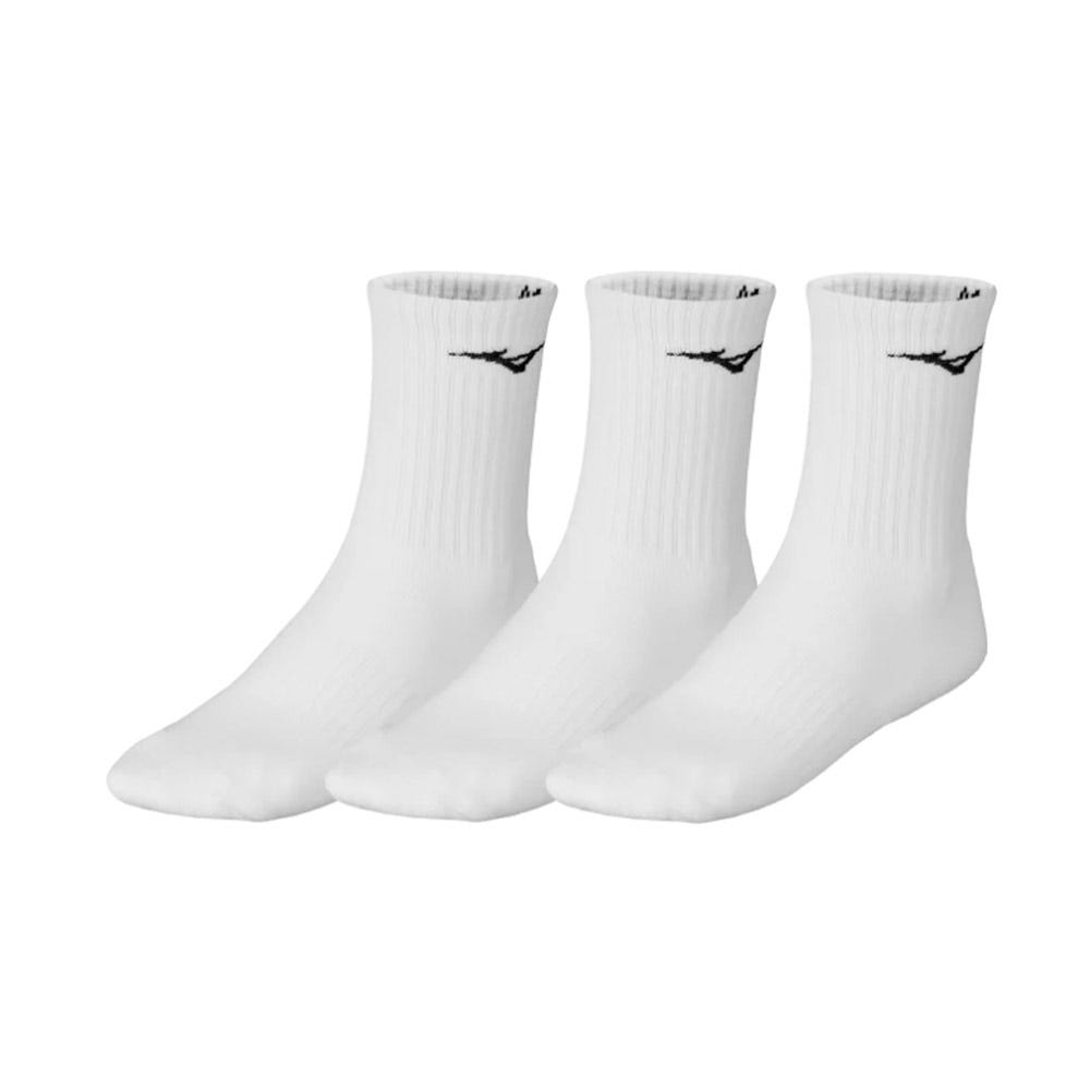 3-PACK OF WHITE MIZUNO TRAINING SOCKS