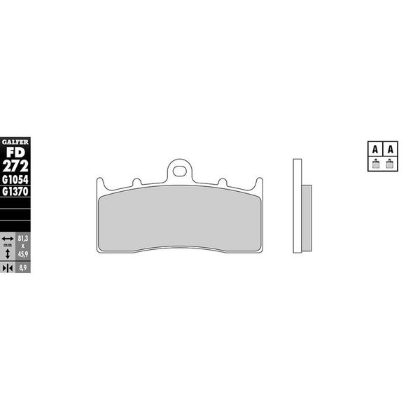 Galfer Organic Front Brake Pads (Special ABS depending on model)Ref: FD272G1054